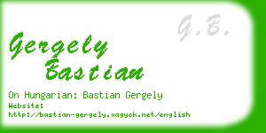 gergely bastian business card